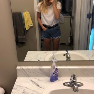 Cute slightly frayed denim shorts!